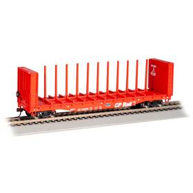 Bac12907 Bachmann Industries Trains - 52ft Center-beam Flatcar With Bulkheads