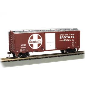 Bac16012 Bachmann Industries Ho 40ft Box Santa Fe #139876 - Flour Only Rolling