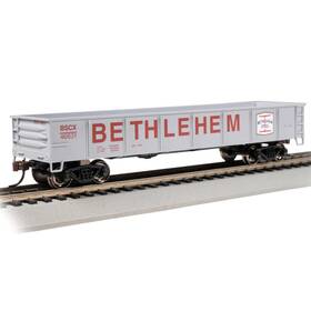 Bac17225 Bachmann Industries Ho 40ft Gondola Bethlehem Steel #46631 - Gray