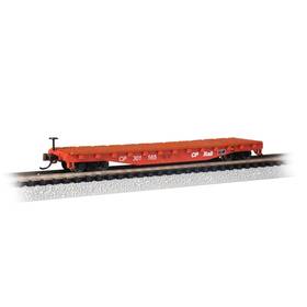 Bac17355 Bachmann Industries 52ft Flat Car - Cp Rail #301565 N Scale Rolling Bac17355 Bachmann Industries 52ft Flat Car - Cp Rail #301565 N Scale Rolling