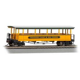 Bac17402 Bachmann Industries Trains - Open Sided Excursion Car Roaring Camp