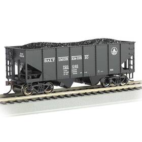 Bac19509 Bachmann Industries Ho 55-ton 2-bay Hopper With Coal Load B&o #723 046