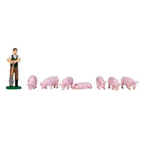Bac33305 Bachmann Industries Thomas And Friends - Farmer Trotter Pigs N Rolling