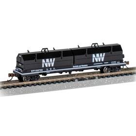 Bac71454 Bachmann Industries N Scale 55ft Steel Coil Car With Load Norfolk And Western