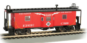 73203 Bachmann-steel Bay Window Caboose Ready To Run Erie #c326 Red White Blac