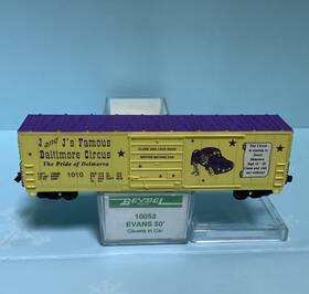 10052 Bev-bel N Scale J And S Famous Baltimore Circus 50ft Box Car 1010 Clowns In