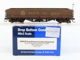 B340552w Blackstone Models Hon3 Scale D&rgw Rio Grande Gondola #817 - Weathered