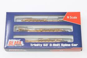 12255 Blma Models N Scale 53ft Trinity 3 Unit Spine Car Set Trailer Train Ttx Ttax 12255 Blma Models N Scale 53ft Trinity 3 Unit Spine Car Set Trailer Train Ttx Ttax