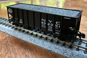 832051 Bluford Shops 65278 N Scale Rtr #65278 8 Panel 2-bay Hopper New York Central Nyc Ny