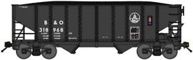 Blu65200 Bluford Shops N 8-panel 2-bay Open Hopper With Load Baltimore And Ohio B&o # 65200
