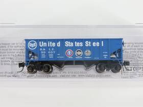 Nseblu17-03 Bluford Shops N Scale Nse Blu17-03 B&le Us Steel 2-bay Hopper #99037 With Load