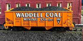 38176 Bowser N Scale Gla 2 Bay Hopper Waddell Coal Wdlx #101 Nib