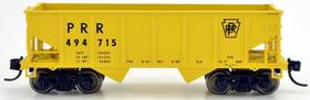 494723 Bowser 38180 N Scale Prr Class Gla 2-bay Open Hopper Pennsylvania Mow Yellow #494723