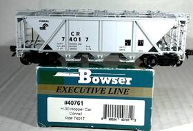 40761 Bowser Ho Scale H-30 Covered Hopper Car Conrail