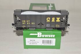 975153 Bowser 42799 Ho Scale Csx Transportation Rr Mw Acf Ballast Hopper Car Train