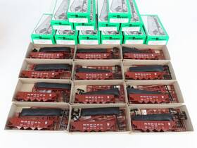 54052 Bowser Ho Scale Kit #54052 Prr Pennsylvania Shadow Keystone 4-bay Hopper 12-pk