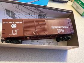 X-31a Bowser 55343 Ho 40ft Round Roof Dd Boxcar Prr Keystone Buy War Bonds Kds