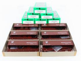55403 Bowser Lot Of 6 Ho Kits #55403 Prr Pennsylvania 50ft X-32 Double Door Box Cars