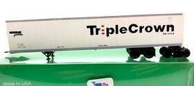 461148 Bowser 55709 Ho 53ft Smooth Wall Roadrailer Triple Crown Large Logo Ns #