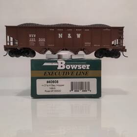 135500 Bowser 820024406080 40608 Ho Norfolk And Western H21a 4 Bay Hopper Car N&w