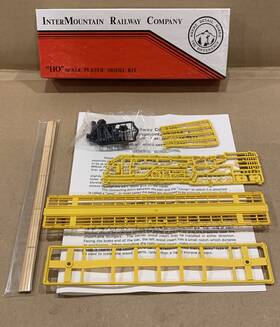 41401-11 Broadway Limited Imports Intermountain Railway Ho Kit 60 Wood Deck Flat Car Ottx Trailer Train - Yellow