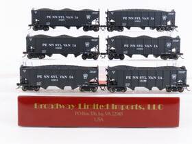Broadway Limited Imports 836563008098 Ho Scale Bli 809 Prr Pennsylvania 3-bay Open Coal Hopper 6-pack