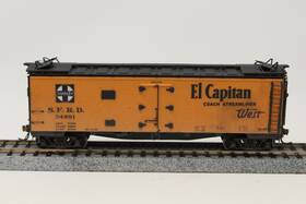 Ho-r020 C&bt Ho Scale 40ft Iced Reefer Car Santa Fe El Capitan Map Sfrd 34891