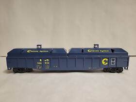 0001-009053 Con-cor Ho Chessie System 54ft Gondola Freight Car Kit W / Coil Covers And Kadees