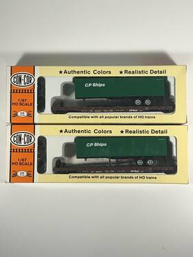 0001-009177 Con-cor Ho 54 Cofc Kit Cp Flat With Ships Container #0001-009177 New Green