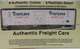 0001-009814 Con-cor Tropicana 57 Ft. Mechanical Reefer White With Orange Ends Vintage Nos