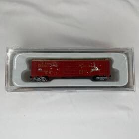 0001-02012n Con Cor 2012 Prancer Christmas Santas Reindeer Door Box Car Xmas N Scale Train