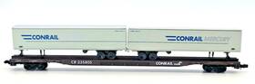 0001-120606 Con-cor Cb53 N Scale 89ft Flatcar Conrail With 45ft Trailers Mercury Nos