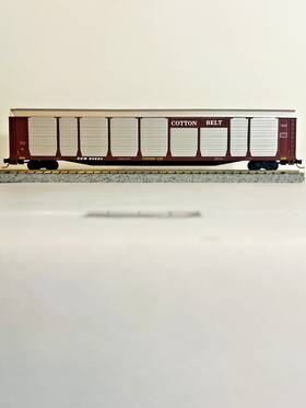 0001-603008-3 Con-cor N Scale 89ft Auto Rack With Mtls. Cotton Belt. Ssw Rd# 60694