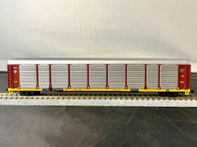 0001-603013 Con-cor N Scale 89ft Tri Level Auto Rack Atsf W/mt Couplers 0001-603013 Con-cor N Scale 89ft Tri Level Auto Rack Atsf W/mt Couplers