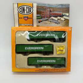 0004-5107 Con-cor N Scale 45ft Illinois Evergreen Piggyback Trailers 3 Nib