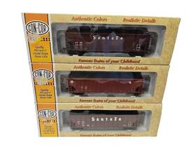 001-009332-2 Con-cor 15 And 12 Panel 100 Ton Coal Hopper Santa Fe With Load Lot Of 3