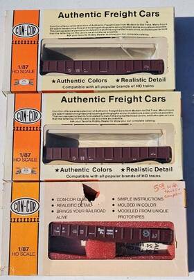 Con-cor 009026 3 Con-cor Ho 54ft Mill Gondola Southern Pacific And Data Only - New Kits