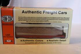 009201 Con-cor Ho Scale 54ft Pulpwood Car Santa Fe Red #95390 - 09201 Bnos