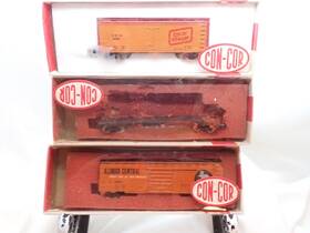 1671-b Con-cor N Scale 1451 Ill Ctrl Box Car 1201 Flat 1351 Oscar Meyer Reefer