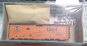 Con-cor 229-8750 Athearn Santa Fe Box Car 8147 Orange/black Plastic Analog