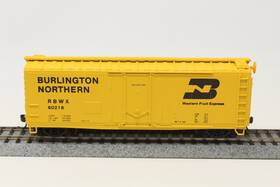 60218 Con-cor Ho 40ft Pd Boxcar Burlington Northern Wfe Bn Rbwx Yellow Rtr