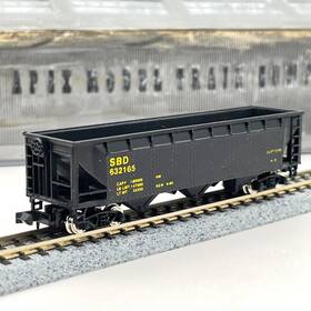 632165 Con-cor 83-12c Sr Models N Scale Seaboard 100 Ton 3 Bay Open Hopper Sbd