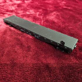 94138 Cox Vintage Ho Scale Model Train Atsf #94138 50ft Flat Car Black Hong Kong No Box