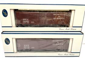 30-74089 Crown Model Products Lot Of 2 O Gauge B And A Custom Deco.hi Rail Box Cars Nib 30-74089 Crown Model Products Lot Of 2 O Gauge B And A Custom Deco.hi Rail Box Cars Nib