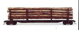 Custom-finish 999990327574 62ft 9ftft Log Stake Car National Steel Company - Ho Scale Model