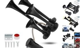 Drisentri Hor 01m Train Horns Kit 4 Trumpet Air Horn 12v 185db Super Loud For