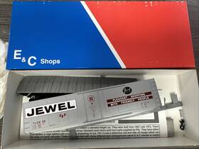 E&c Shops 1804-1 E&c Ho Kit #1804-1 50ft Ps-1 Plug Door Box Car - Jewel Tea Company #33 Nos