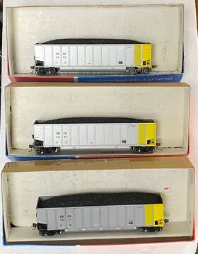 Ec0447 E&c Shops Ho Scale Cwex Silver Johnstown Coalporter Coal Gondola With Load 3 Pcs