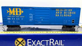 Ee-1504-3 Exactrail Ho Evans 5277 Single Door Boxcar Meridian And Bigbee Mb 5234