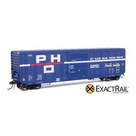 Ep-80908-1 Exactrail Ho P-s 5344 Box Car Port Huron And Detroit Number Phd 3009 New